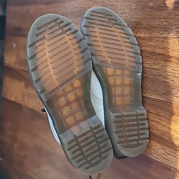 Dr. Martens White Smooth Leather Lace Up Womens Size 7 38 Ankle Boots - Picture 6 of 7